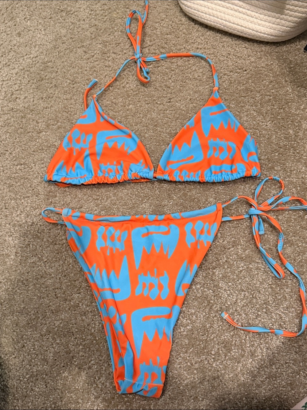 SHEIN string high cut bikini